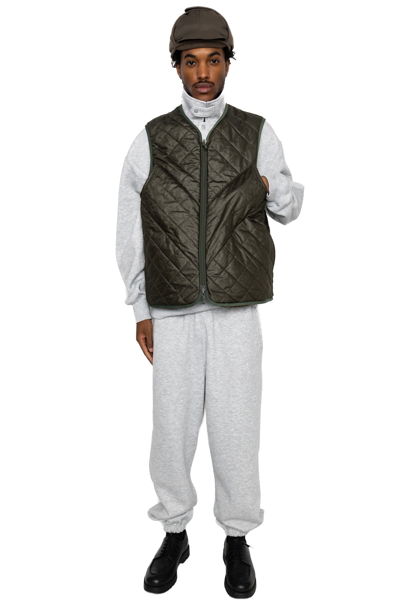 Tech Reversible British Hunter Fur Vest - Brown Khaki