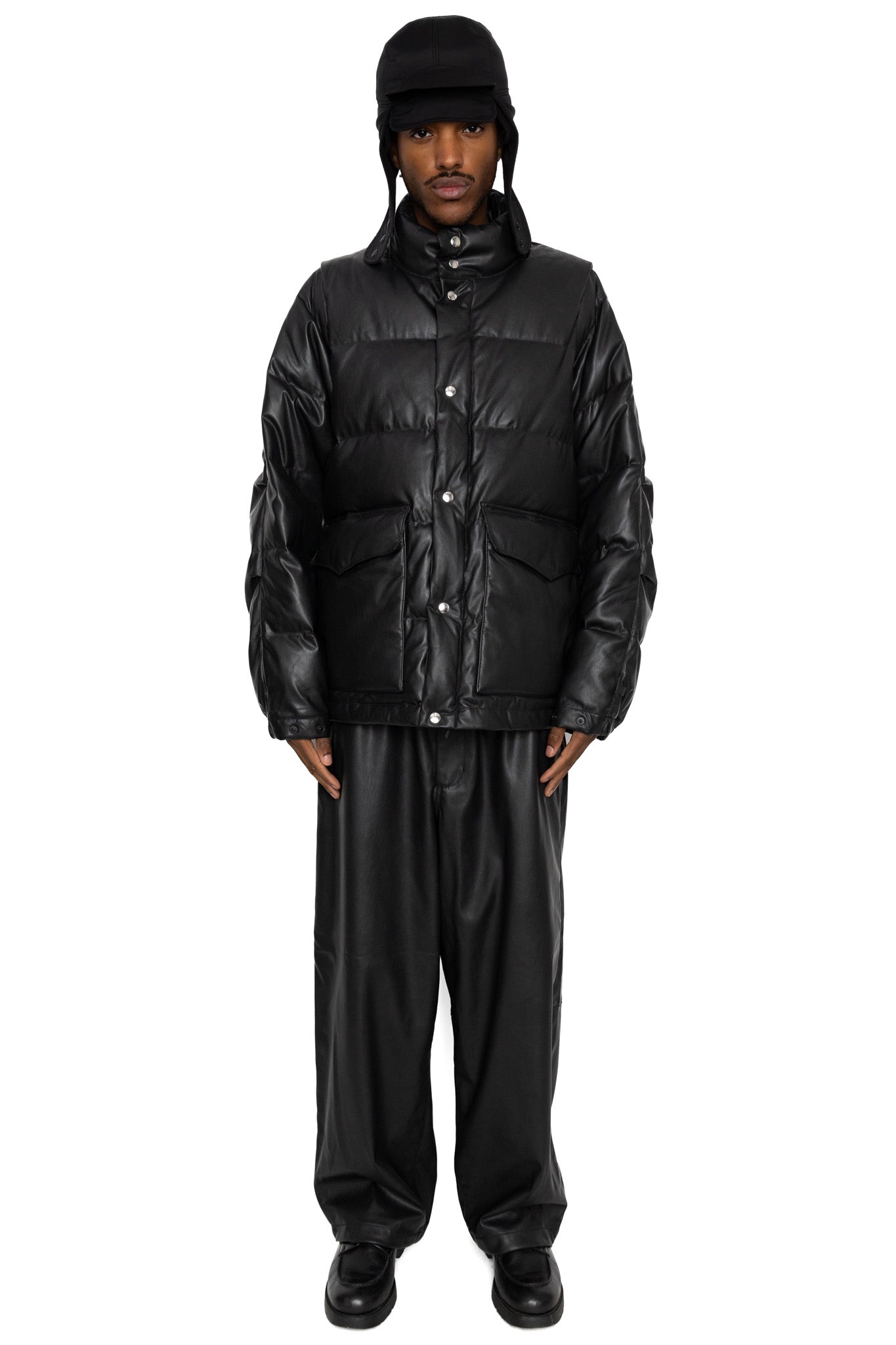 Tech 2Way Synthetic Skin Down Jacket - Black