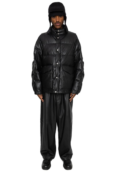 Tech Synthetic Skin Windbreaker Pants - Black