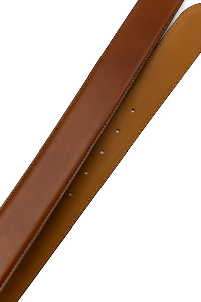 Peace Buckle Belt - Steer Leather - Brown