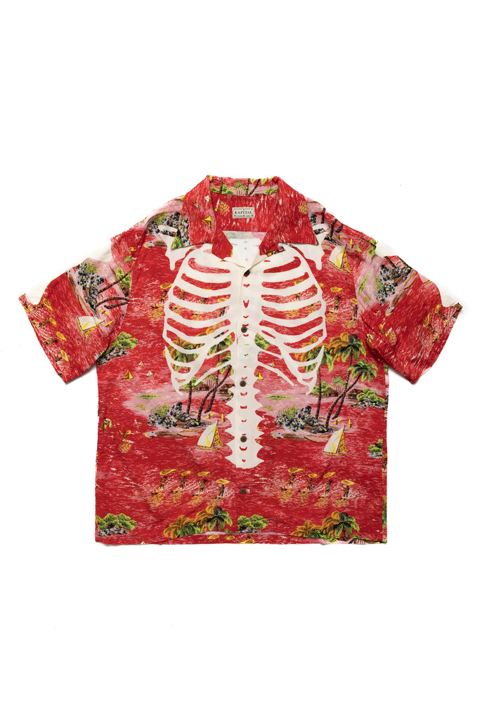 マダラニンゲン HANGING ALOHA SHIRT Pagong X WindWear Rayon Aloha Shirt - Japanese Kimono Aloha