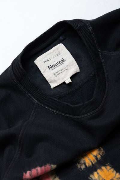 Crewneck Sweatshirt - Black with Multi-Color