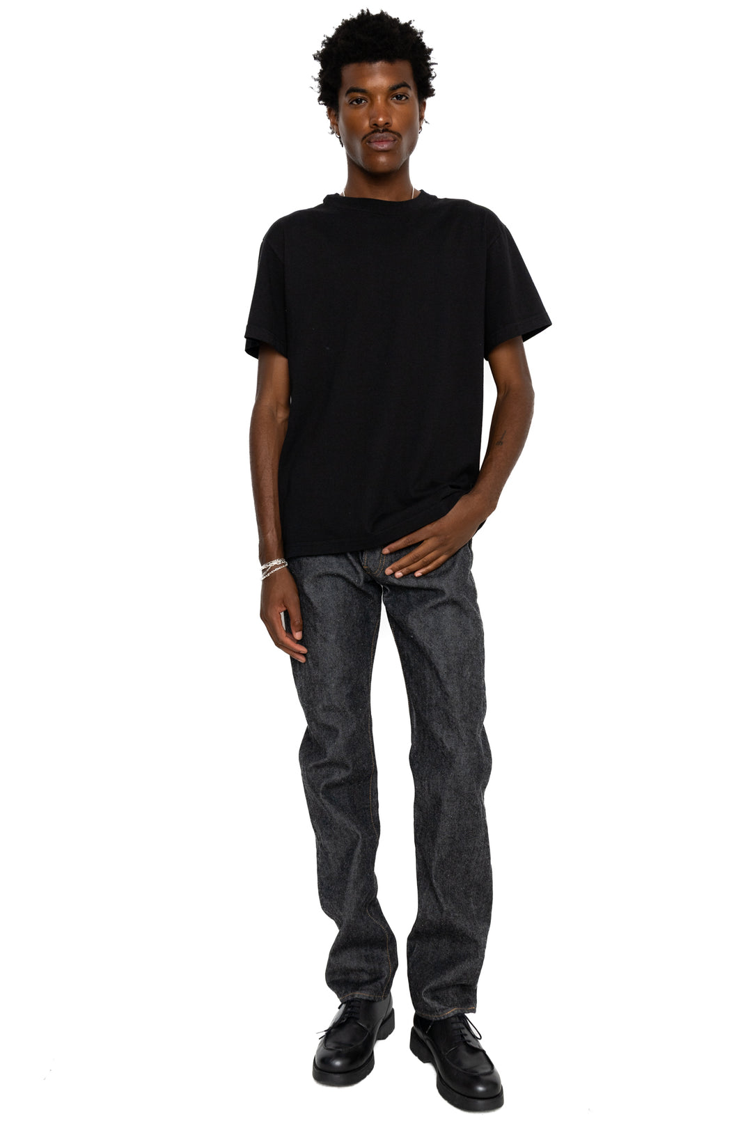 RESOLUTE GB710-2 BLACK DENIM W36×L32 Resolute GB710 Slim Straight Jeans - Ghost Black – BLUE IN GREEN SOHO