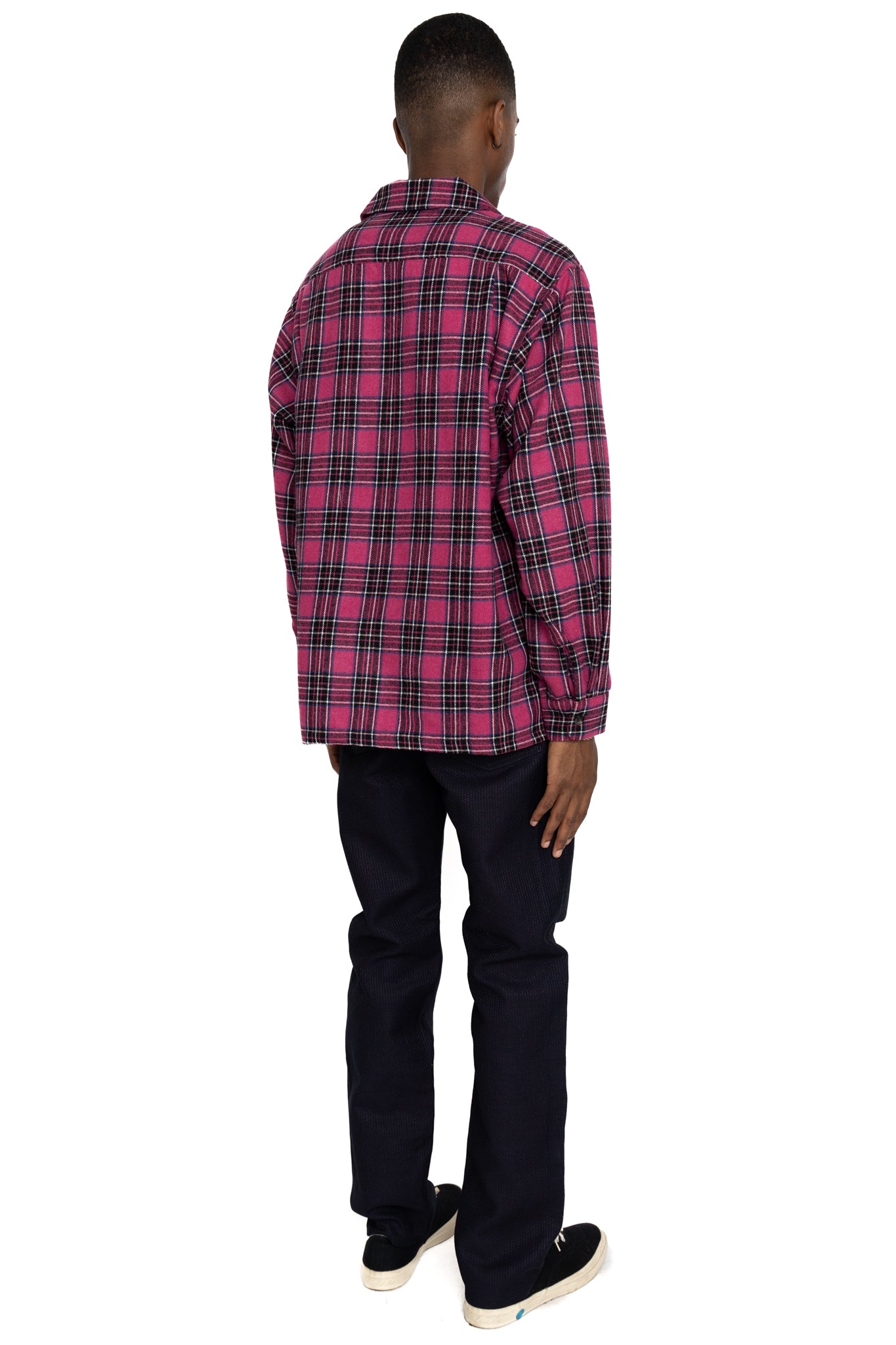 Wool Check Board Shirt - Pink