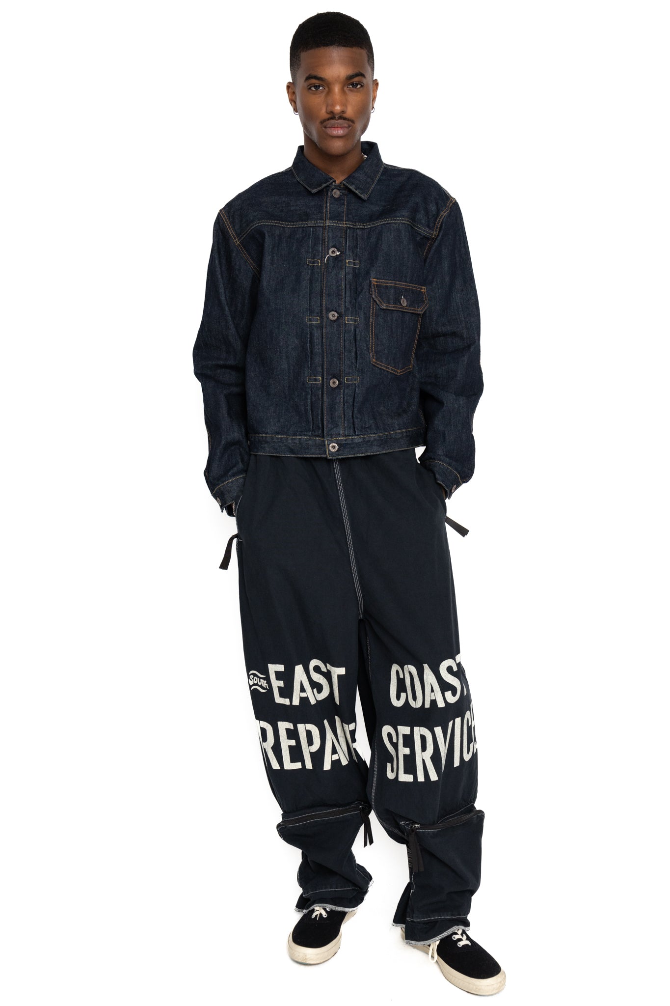 Canvas EAST REPAIR-MAN Track Pants - Black