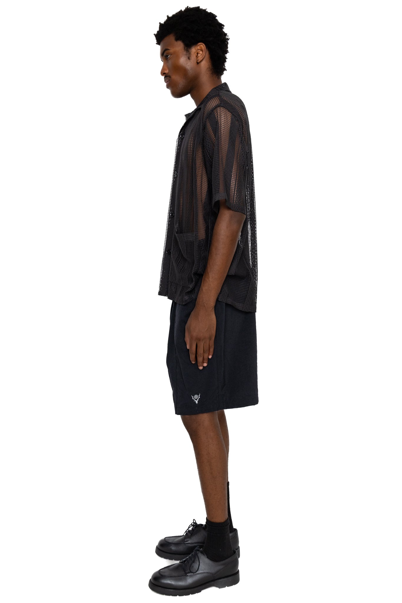 Cabana Shirt Poly Lace - Black
