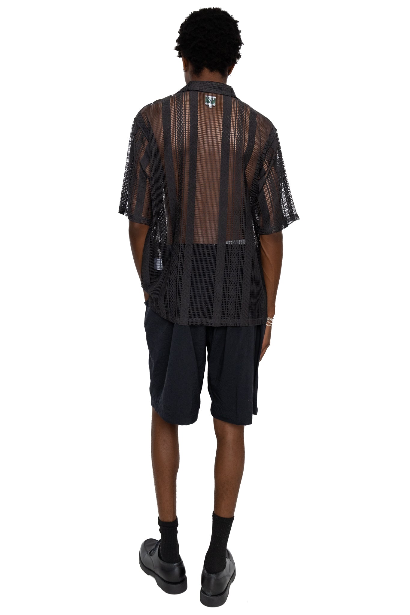 Cabana Shirt Poly Lace - Black
