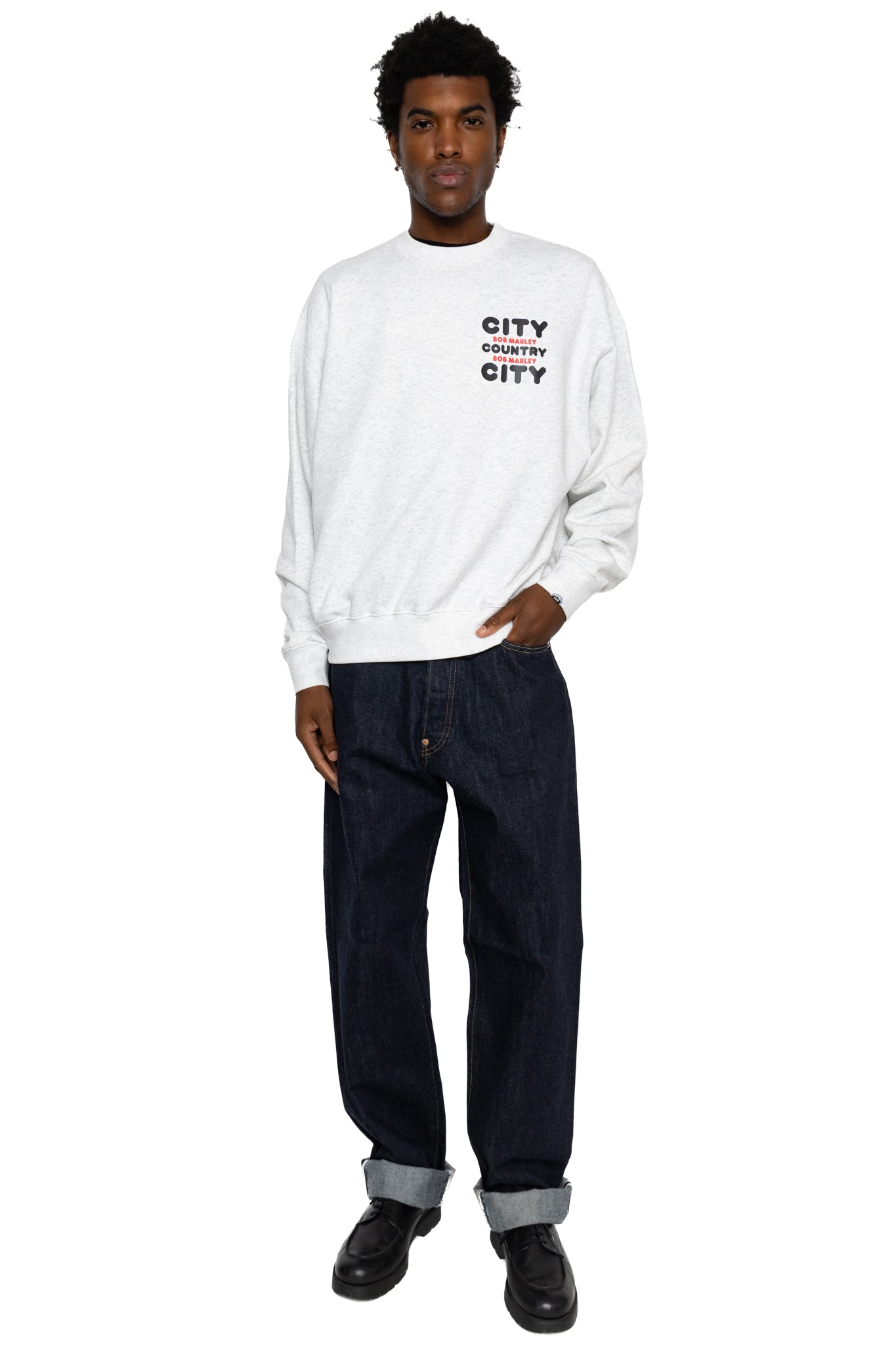CITY COUNTRY CITY x BOB MARLEY Sweatshirt LIVE! - Ash Grey – BLUE