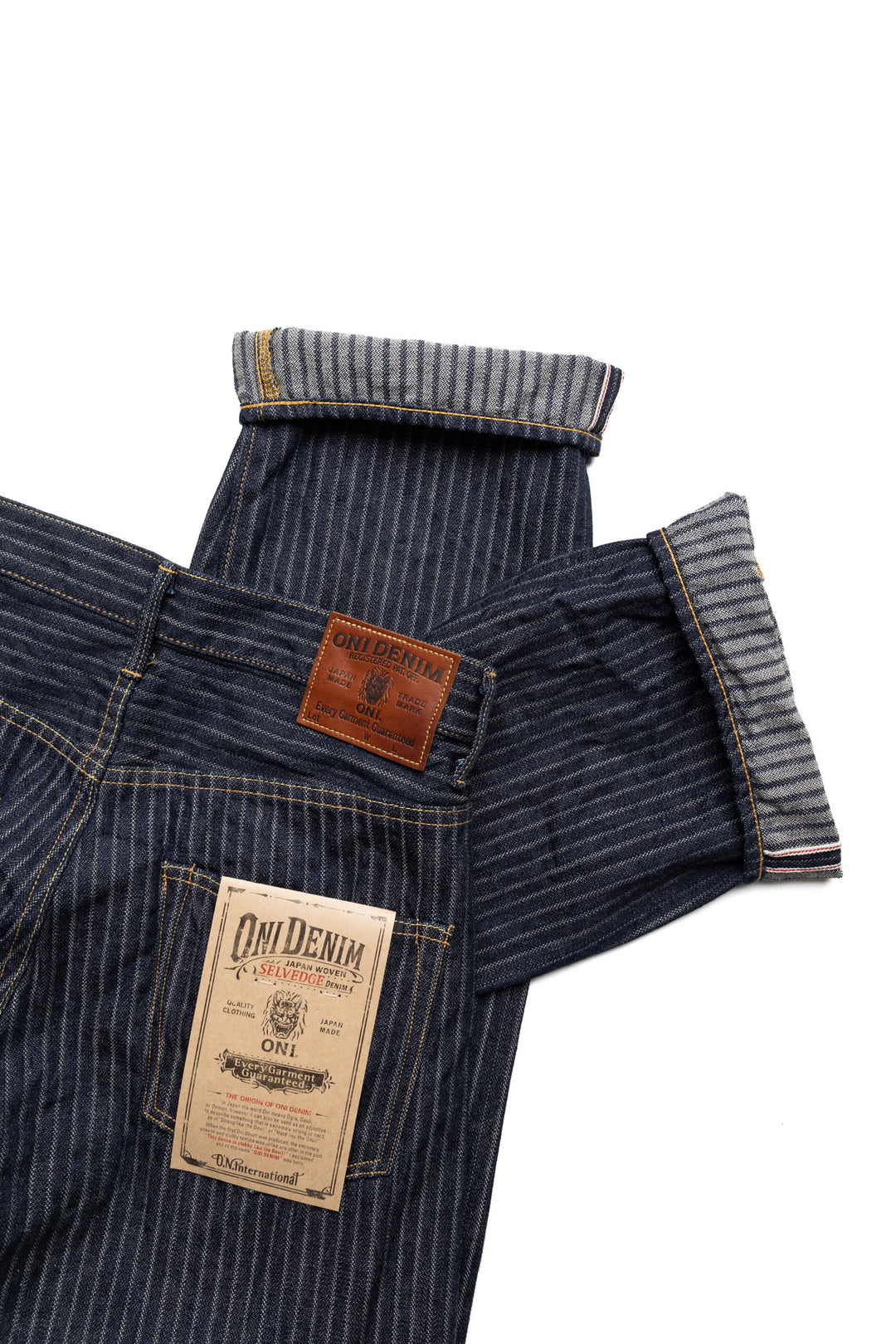 Oni Denim 266-HJS Relax Straight Drop Needle Stitching Jacquard