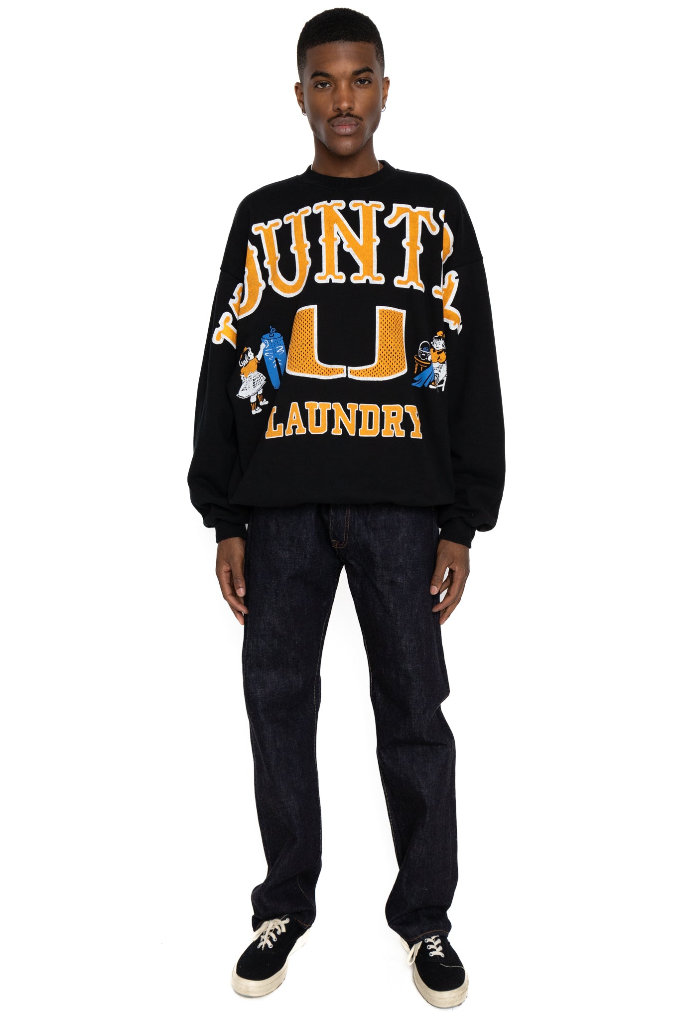 30/-SWT Knit BIG SWT (BIG KOUNTRY) - Black