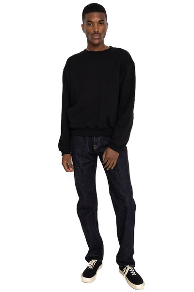 ECO SWT Knit Crew SWT (RAINBOWY Patch) - Black