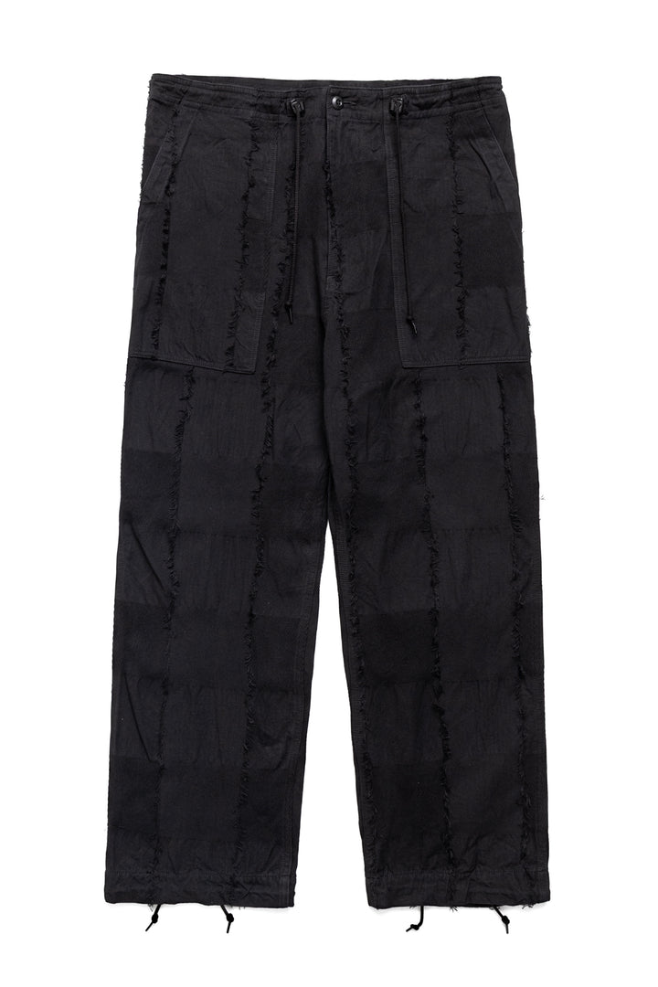 【COLOR iN ID】Izu back cut string pants NEEDLES String Fatigue Pant Ripstop Cut Jacquard - Black