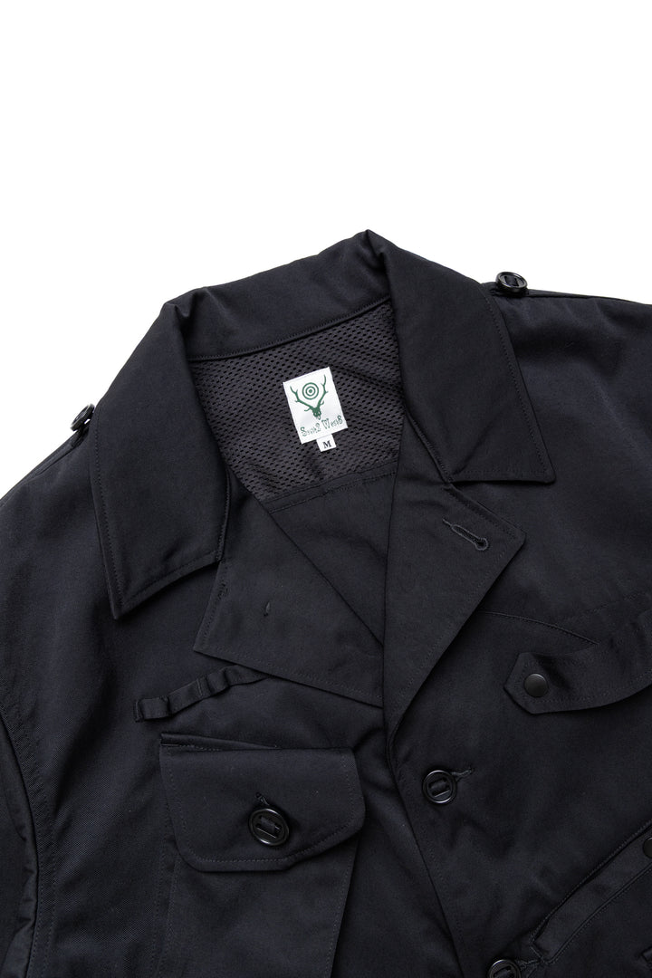 South2 West8 Tenkara Shirt Ｌサイズ　新品 SOUTH2 WEST8 Tenkara Shirt Nylon Twill - Black – BLUE IN GREEN SOHO