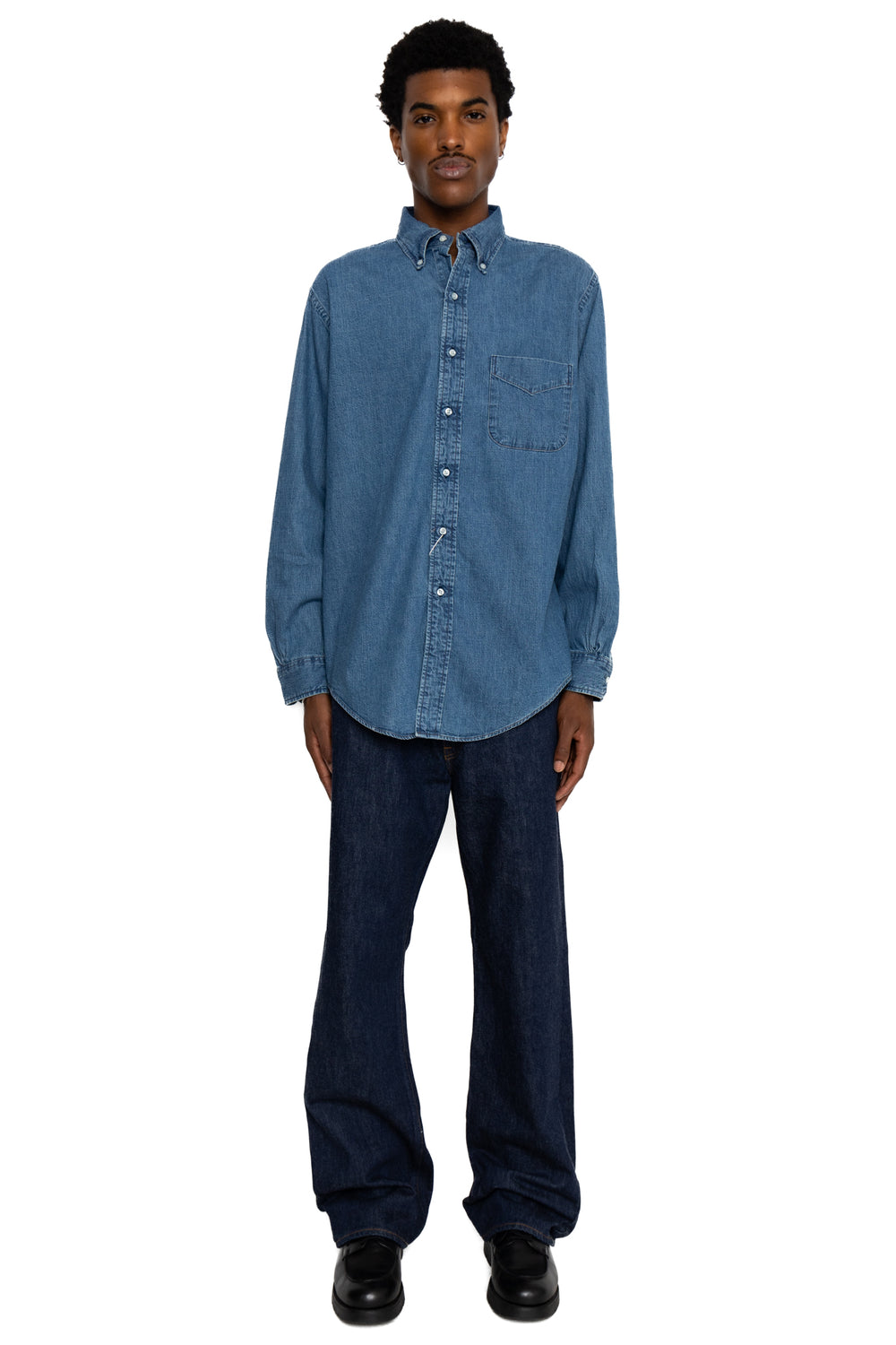 その他 TEN DENIM TROUSERS BLUE S Z.02 HIGH WAIST STRAIGHT ANKLE JEANS - Mid-blue | ZARA