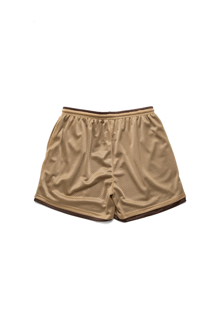 Reversible Mesh Ball Short - Tan & Brown