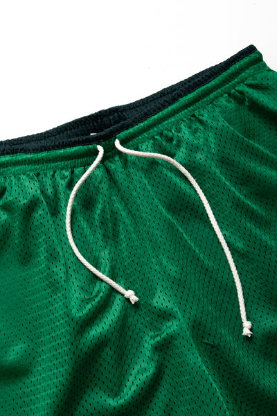 Reversible Mesh Ball Short - Kelly Green & Forest Green