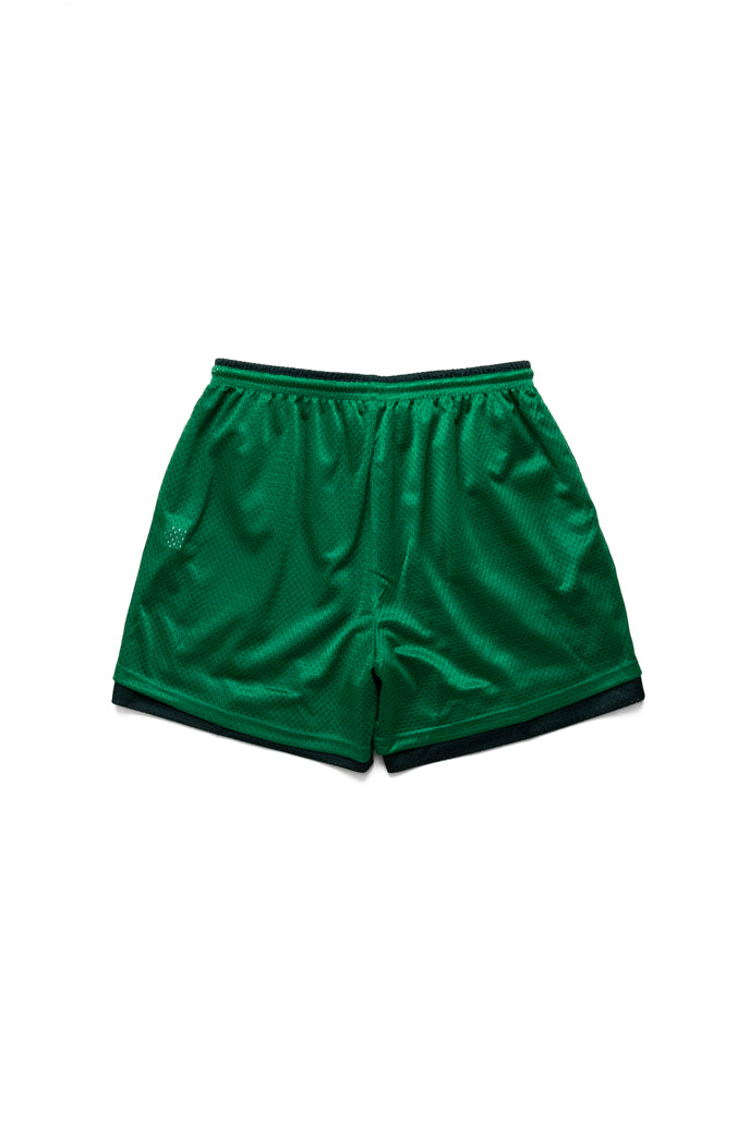 Reversible Mesh Ball Short - Kelly Green & Forest Green