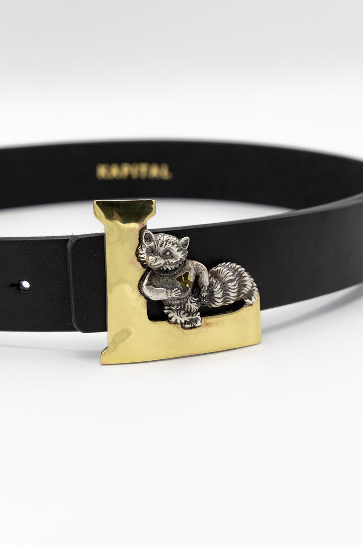 KAPITAL ベルト Kapital Leather LAUNDRY RACOON Buckle Belt – BLUE IN GREEN SOHO