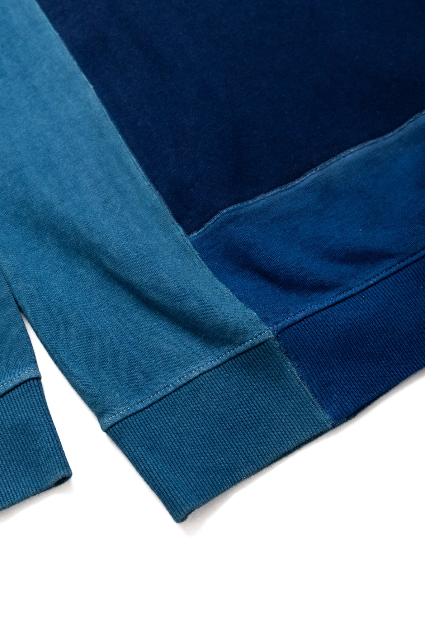 Shade Of Indigo Patchwork Cotton Sweatshirt