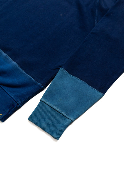 Shade Of Indigo Patchwork Cotton Sweatshirt