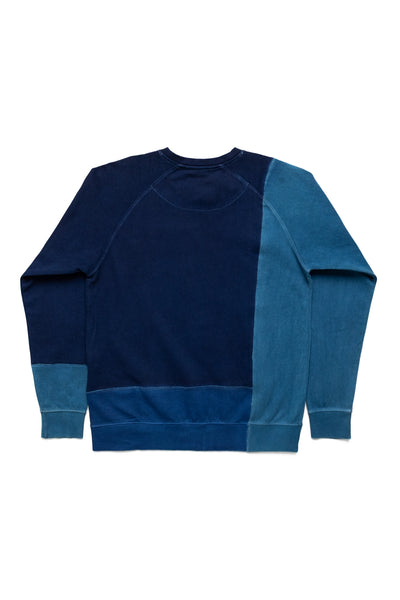 Shade Of Indigo Patchwork Cotton Sweatshirt