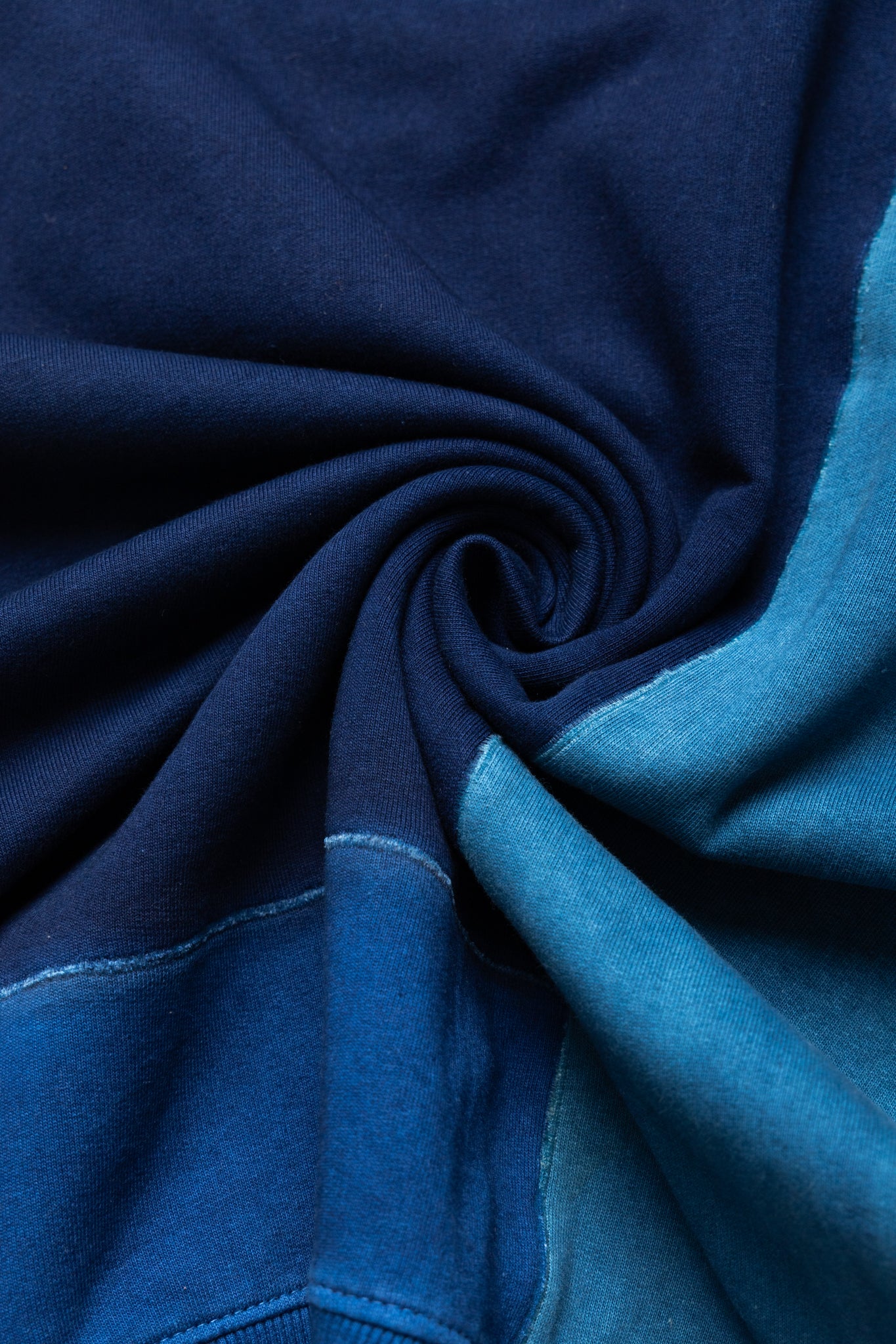 Shade Of Indigo Patchwork Cotton Sweatshirt