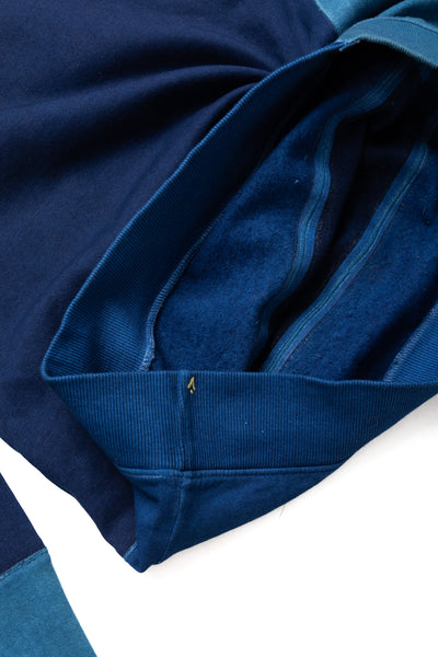 Shade Of Indigo Patchwork Cotton Sweatshirt