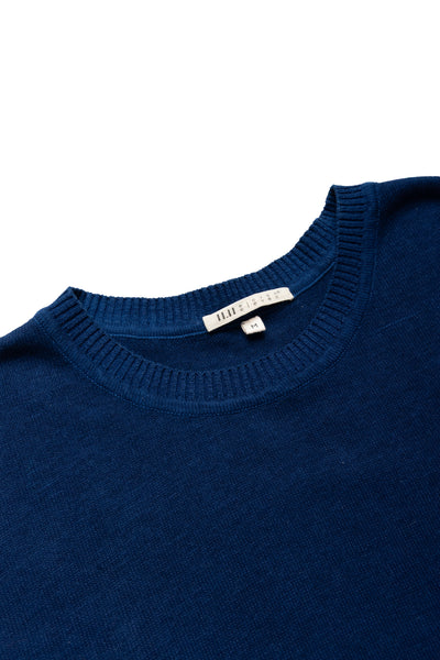 Medium Indigo Cotton Knitted T-Shirt