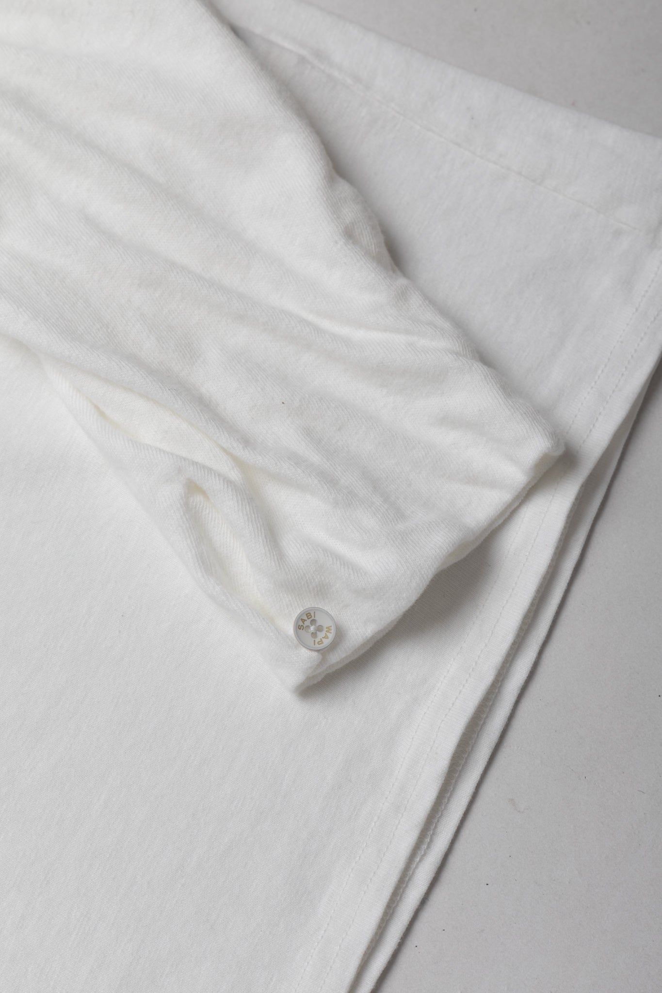 Jersey x Gauze Jersey CHEF Long Sleeve T (RAINBOWY PATCH) - White