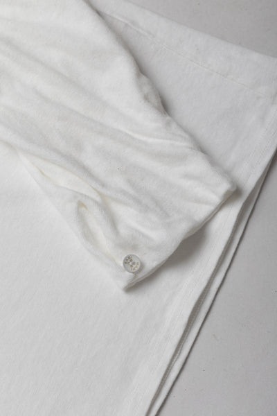 Jersey x Gauze Jersey CHEF Long Sleeve T (RAINBOWY PATCH) - White