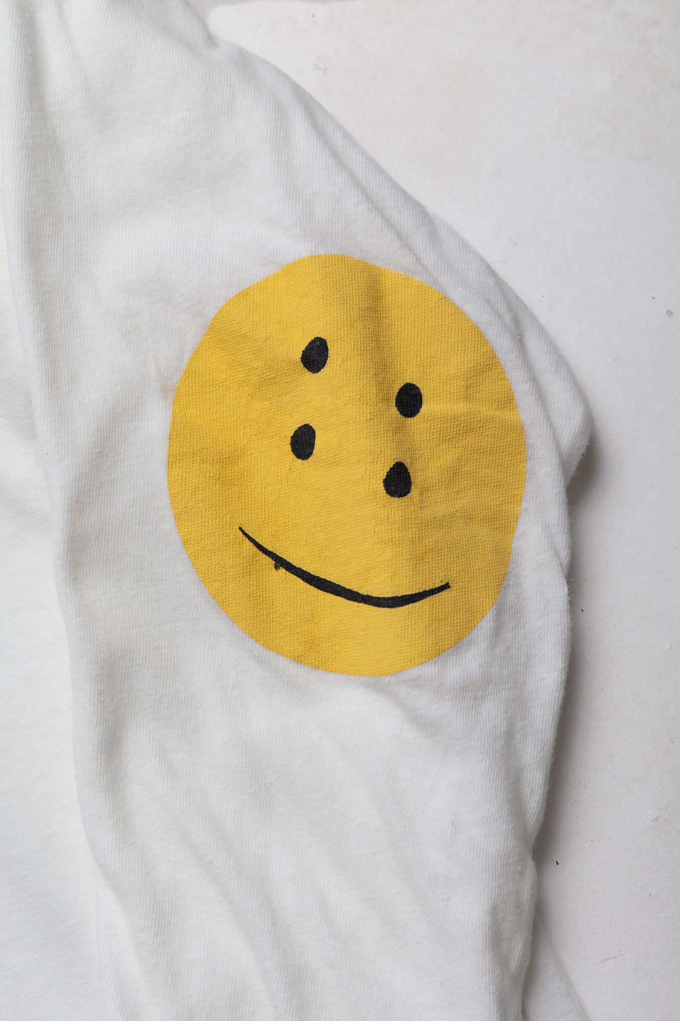 Jersey x Gauze Jersey CHEF Long Sleeve T (RAINBOWY PATCH) - White