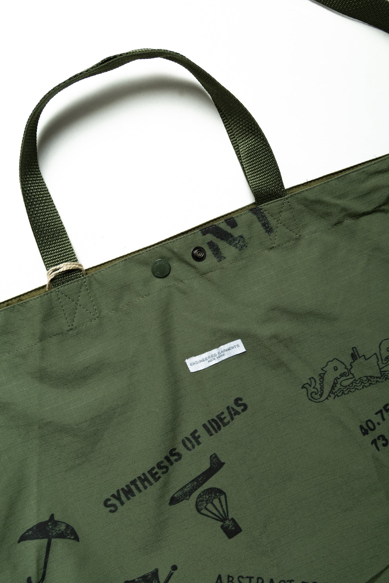 Carry All Tote Graffiti Print Ripstop - Olive