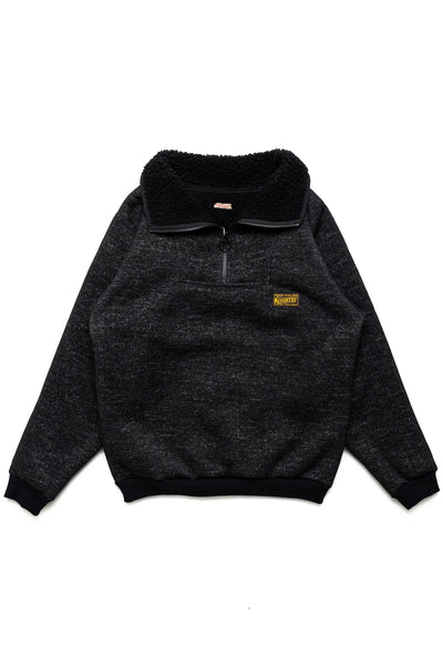 BOA Fleece ZIP ALPINE Pullover - Black