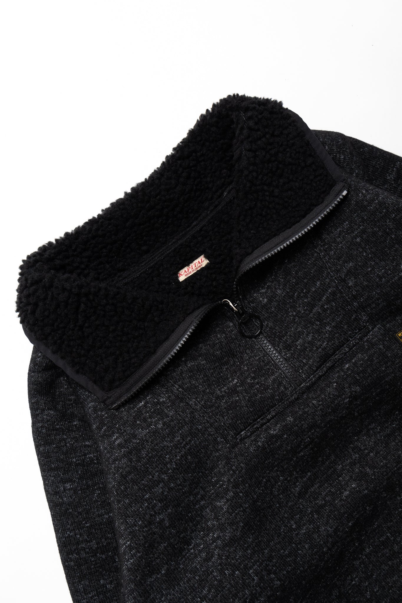 BOA Fleece ZIP ALPINE Pullover - Black