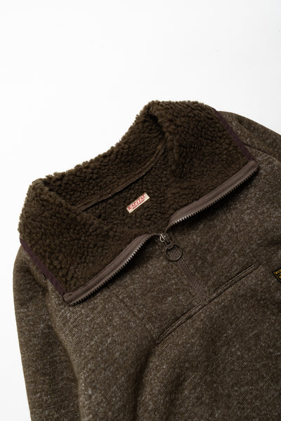 BOA Fleece ZIP ALPINE Pullover - Khaki