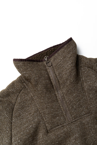 BOA Fleece ZIP ALPINE Pullover - Khaki