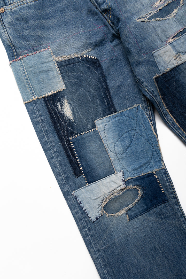 Kapital 14oz Denim 5P MONKEY CISCO (DIXIE Remake) – BLUE IN GREEN SOHO