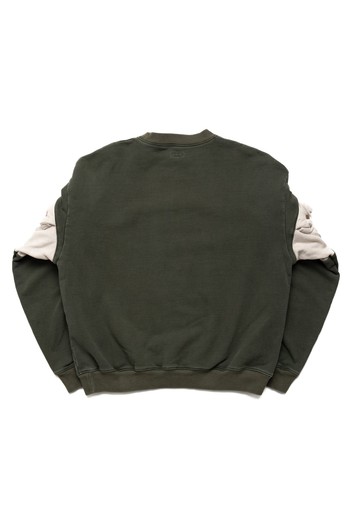 SWT Knit 2TONES NICKEL "8" Sleeve SWT (WORKING Embroidery) - Khaki