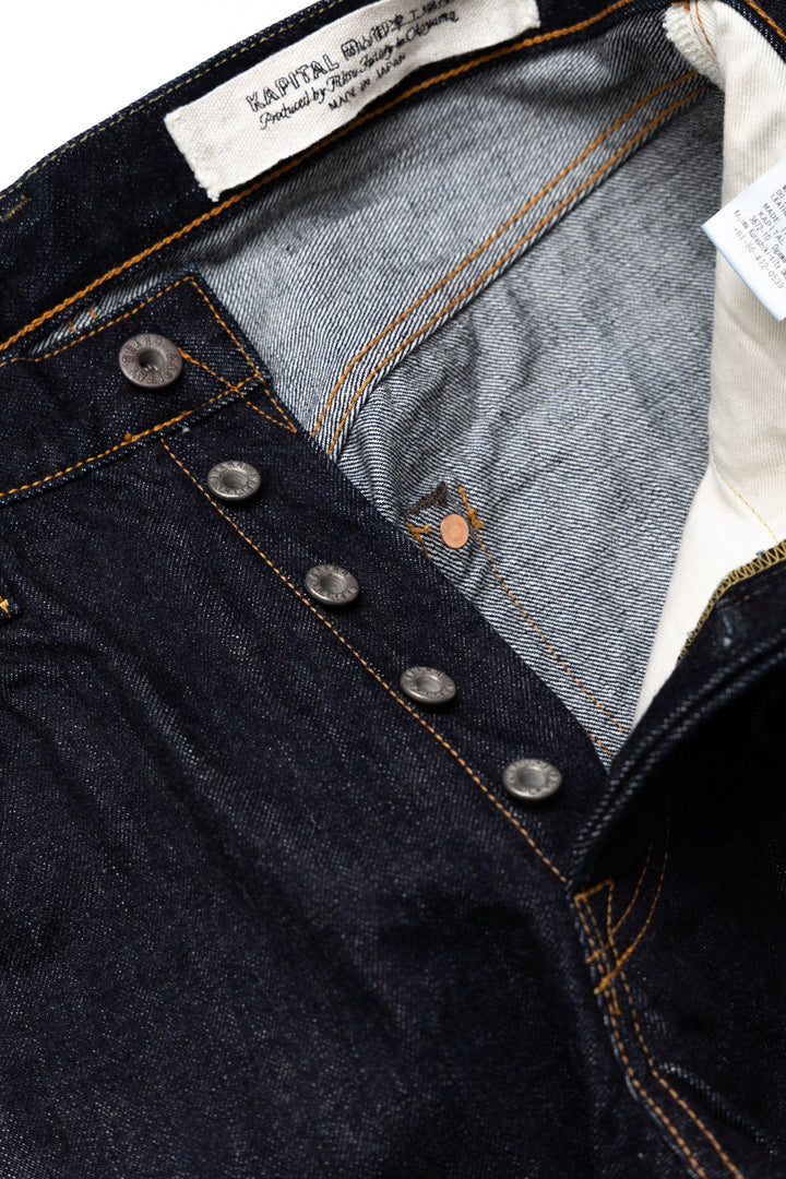 Kapital 14oz 5P Denim TH Straight – BLUE IN GREEN SOHO