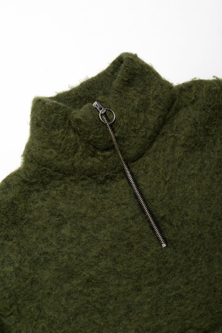 雰囲気◎ ~00's Japan製 Green Wool Half Coat Inge Recycled Coat - Pine Green | Baukjen