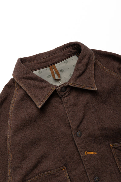 Twill Aging Wool CACTUS Coverall - Brown