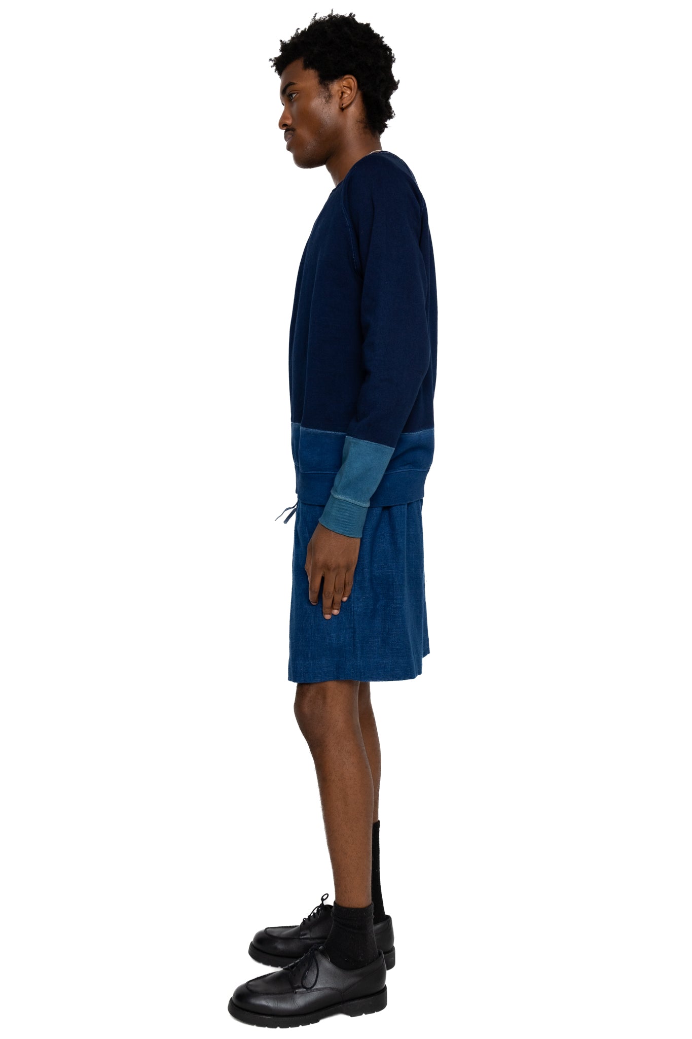 Shade Of Indigo Patchwork Cotton Sweatshirt