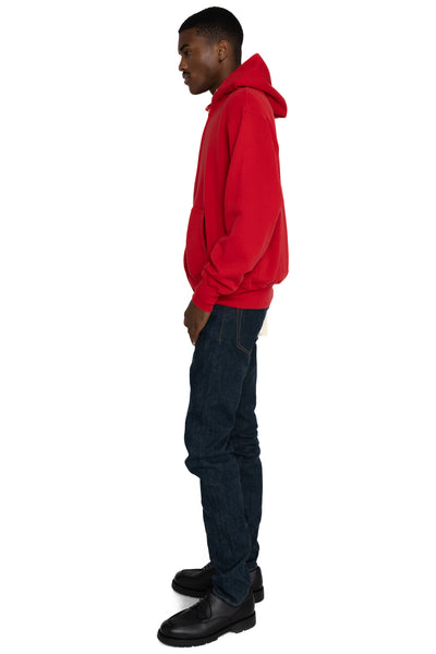 Cropped Zip Hoodie - Crimson
