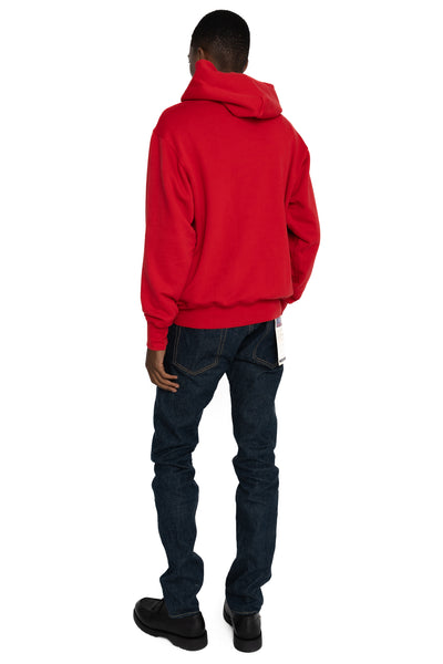 Cropped Zip Hoodie - Crimson