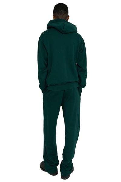 Cropped Zip Hoodie - Emerald