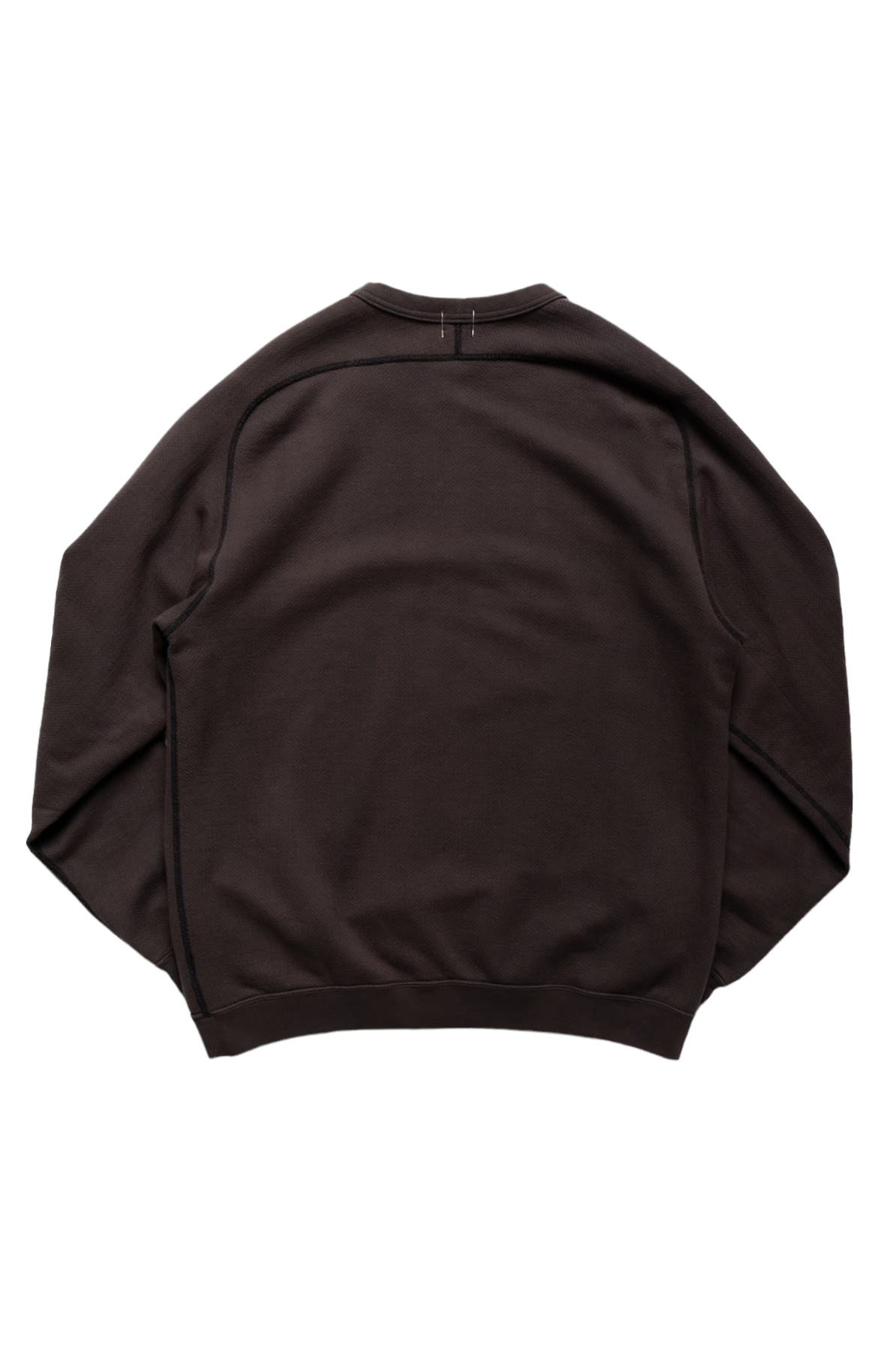 Herringbone Pile Raglan Crewneck - Antique Black