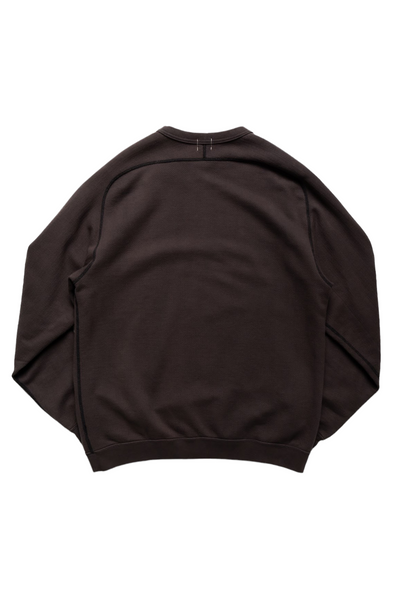 Herringbone Pile Raglan Crewneck - Antique Black