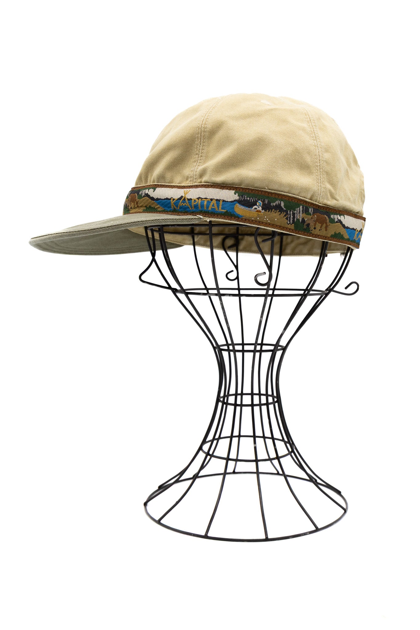 Kapital Chino BRIMFIELD Cap (NAVAJO BOAT) - Beige x Khaki – BLUE