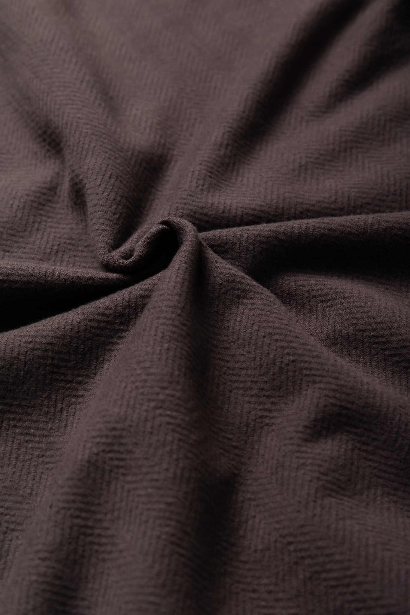 Herringbone Pile Raglan Crewneck - Antique Black