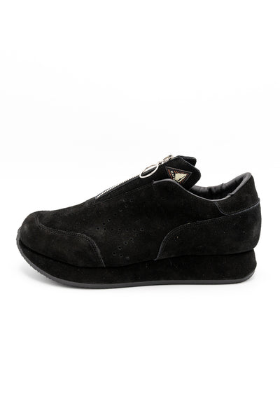 Suede ZIP-UP SPARROW Sneaker - Black